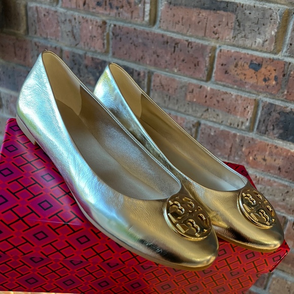 Gold Tory Burch shoes - Picture 3 of 3